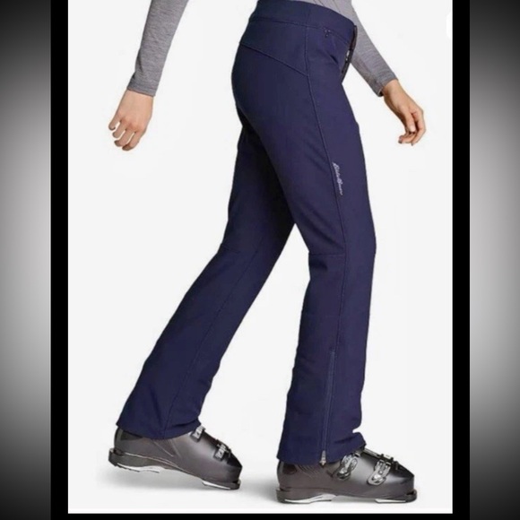 Eddie Bauer Alpenglow Stretch Ski Pants Snow Pants Super DWR Straight Flare M - Picture 1 of 8